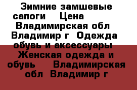 Зимние замшевые сапоги  › Цена ­ 2 700 - Владимирская обл., Владимир г. Одежда, обувь и аксессуары » Женская одежда и обувь   . Владимирская обл.,Владимир г.